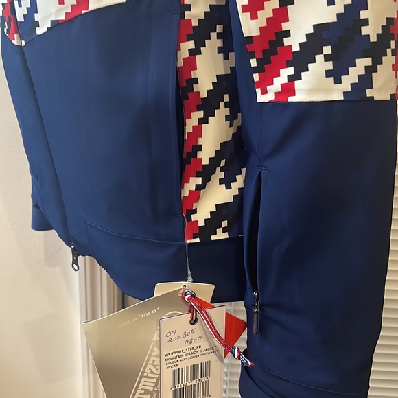 Perfect Moment Mountain Mission III Navy/Houndstooth Jacket w/Removeable Hood - Picture 5 of 9